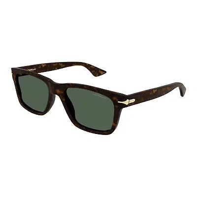 Pre-owned Montblanc Mont Blanc Mb0263s-002 Havana Havana Green Sunglasses
