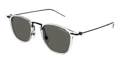 Pre-owned Montblanc Mont Blanc Mb0295s-004 Crystal Sunglasses In Gray