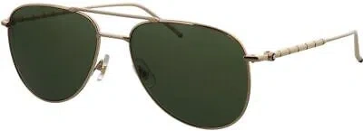 Pre-owned Montblanc Mont Blanc Mb0311s-002 Gold Sunglasses In Green