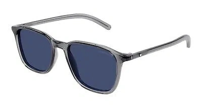 Pre-owned Montblanc Mont Blanc Mb0325s-002 Grey Sunglasses In Gray
