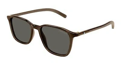 Pre-owned Montblanc Mont Blanc Mb0325s-003 Brown Sunglasses In Gray