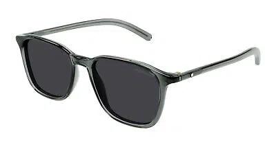 Pre-owned Montblanc Mont Blanc Mb0325s-004 Grey Sunglasses In Gray