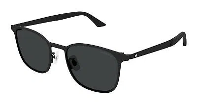 Pre-owned Montblanc Mont Blanc Mb0331s-001 Black Sunglasses In Gray