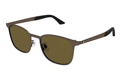 Pre-owned Montblanc Mont Blanc Mb0331s-003 Red Sunglasses In Brown