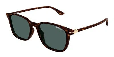 Pre-owned Montblanc Mont Blanc Mb0338s-002 Havana Sunglasses