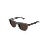 Montblanc Eyewear Rectangular Frame Sunglasses In Blue