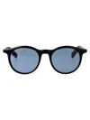 Montblanc Black-black-blue Recycled Injected Acetate Sunglasses In Black