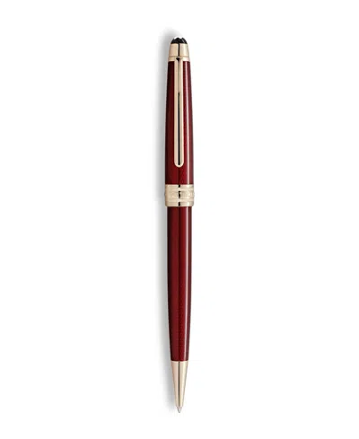 Montblanc Ms Mst Red Hour Solitaire Ball Point Pen In Gold