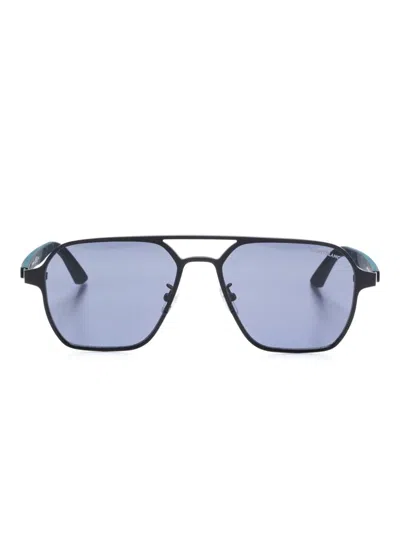 Montblanc Navigator-frame Sunglasses In Blue