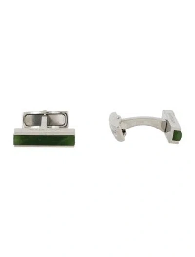 Pre-owned Montblanc Nephrite Cufflinks In Multicolor