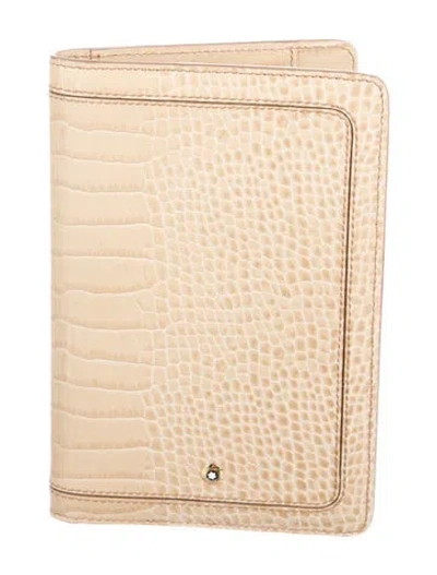 Pre-owned Montblanc Neutral Leather Passport Case