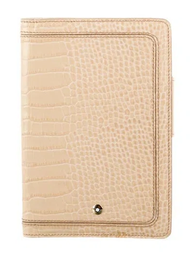 Pre-owned Montblanc Neutral Leather Passport Cover