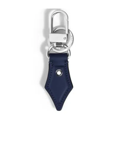 Montblanc Nib Key Holder In Meisterstuck Leather In Blue