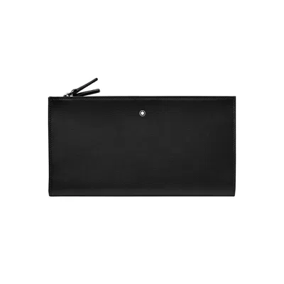 Pre-owned Montblanc Nightflight Leather Black Multi-currency Wallet 118279