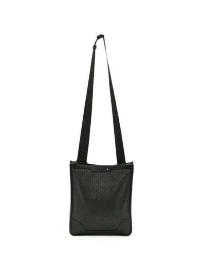 Pre-owned Montblanc Nightflight Messenger Bag In Black