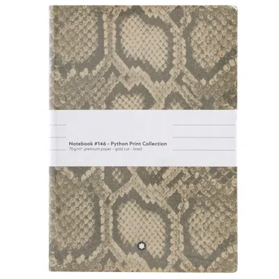 Montblanc No. 146 Python Print Notebook In Grey