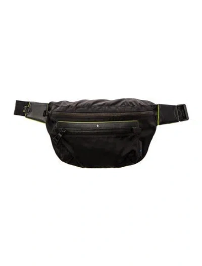 Pre-owned Montblanc Nylon Belt Bag In Black