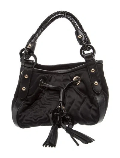 Pre-owned Montblanc Nylon Top Handle Bag In Black