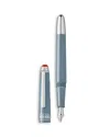 Montblanc Luxury Fountain Pen Olympics Chamonix, Blue-grey In Blue