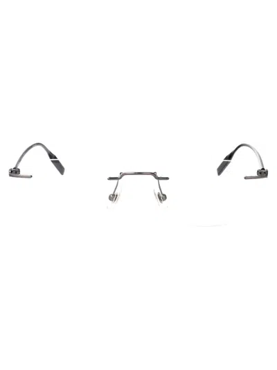 Montblanc Ruthenium-ruthenium-transparent Metal Glasses In Metallic