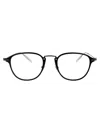 Montblanc Mb0155o Glasses In Black-ruthenium-transparent
