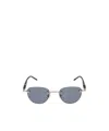 Montblanc Oval Frame Sunglasses In Gray