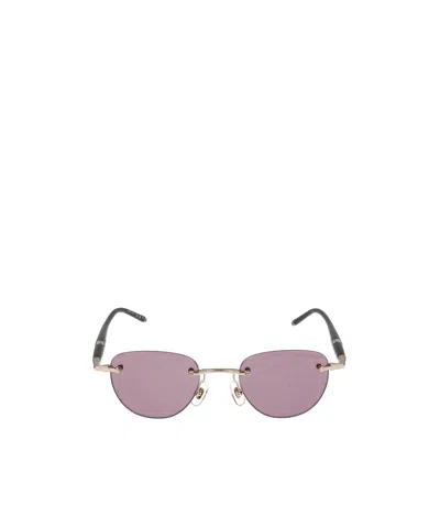 Montblanc Oval Frame Sunglasses In Pink