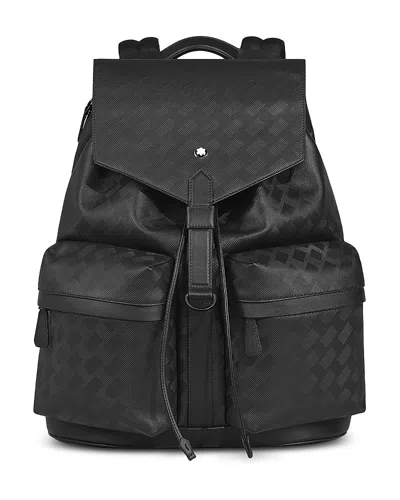 Montblanc Panorama Medium Leather Backpack In Black
