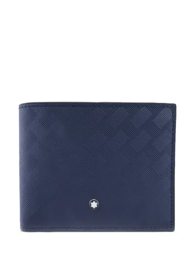 Montblanc Sartorial Leather Wallet In Blue