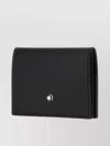MONTBLANC PEBBLE LEATHER BIFOLD CARD HOLDER WITH CONTRAST STITCHING