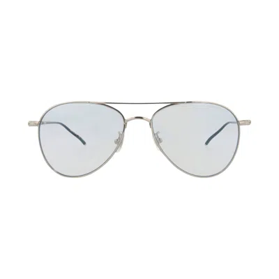 Pre-owned Montblanc Photochromic Aviator-frame Metal Sunglasses 'silver Silver Transparent' | Men's Size Onesi