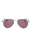 Montblanc Pilot-frame Sunglasses In 黑色