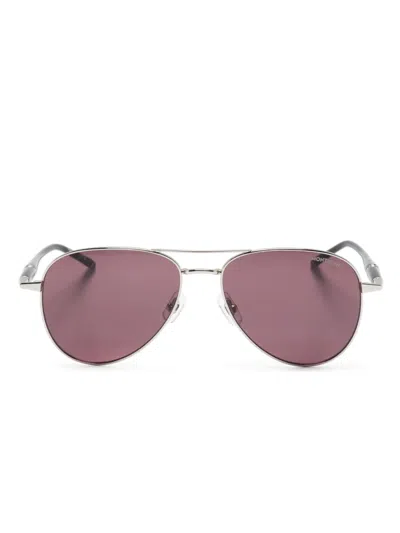 Montblanc Pilot-frame Sunglasses In 黑色
