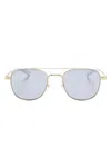 Montblanc Pilot-frame Sunglasses In 金色