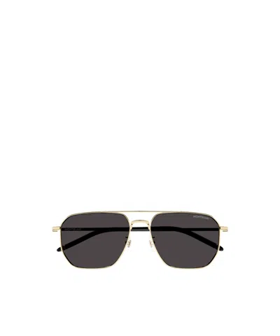 Montblanc Pilot-frame Sunglasses In Black