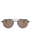 Montblanc Pilot-frame Sunglasses In Black