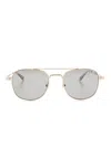 Montblanc Pilot-frame Sunglasses In Gold