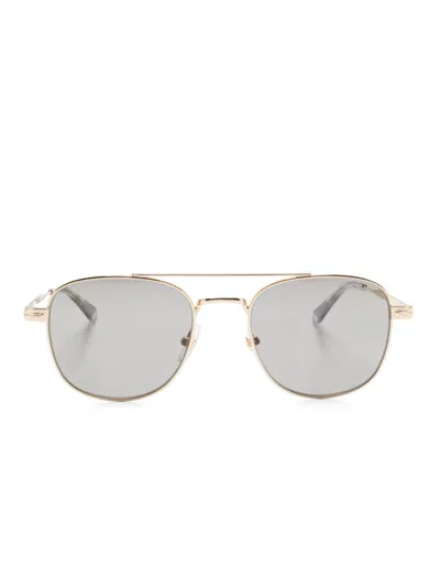 Montblanc Pilot-frame Sunglasses In Gray