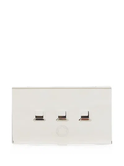 Pre-owned Montblanc Polished-finish Card Holder In Silver