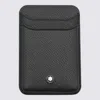 Montblanc Compact Textured Wallets And Cardholders Collection In Black
