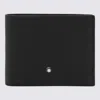 Montblanc Textured Bi-fold Wallets Design Stylish In Black