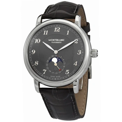 Montblanc Star Legacy Moonphase Slate Grey Dial Men's Watch 118518 In Black