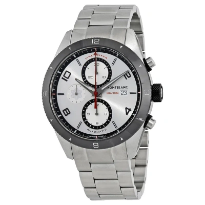 Montblanc Timewalker Chronograph Silver Dial Men's Watch 116099 In Black / Silver