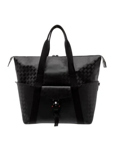 Pre-owned Montblanc Pvc Weekender Bag In Black