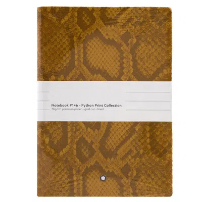 Montblanc Python Print Saffron Notebook No.146 In Brown