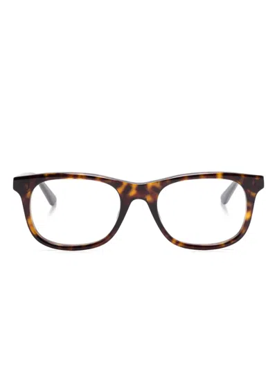 Montblanc Rectangle-frame Glasses In ブラウン