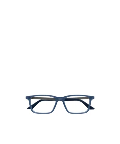Montblanc Rectangle-frame Glasses In Blue