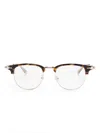 Montblanc Rectangle-frame Glasses In Gold