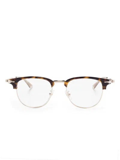 Montblanc Rectangle-frame Glasses In Gold