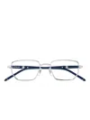 Montblanc Rectangle-frame Glasses In Silver